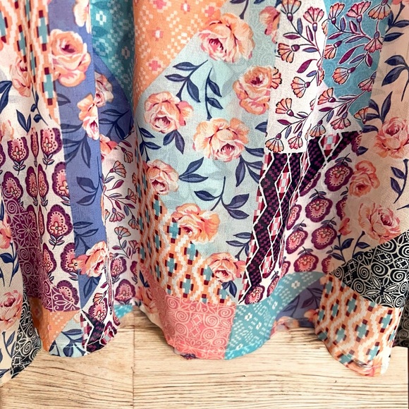 Watermelon Women’s Short Sleeve Babydoll Colorful Pastel Print Blouse Top 3XL - Picture 3 of 8